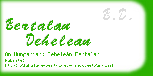 bertalan dehelean business card